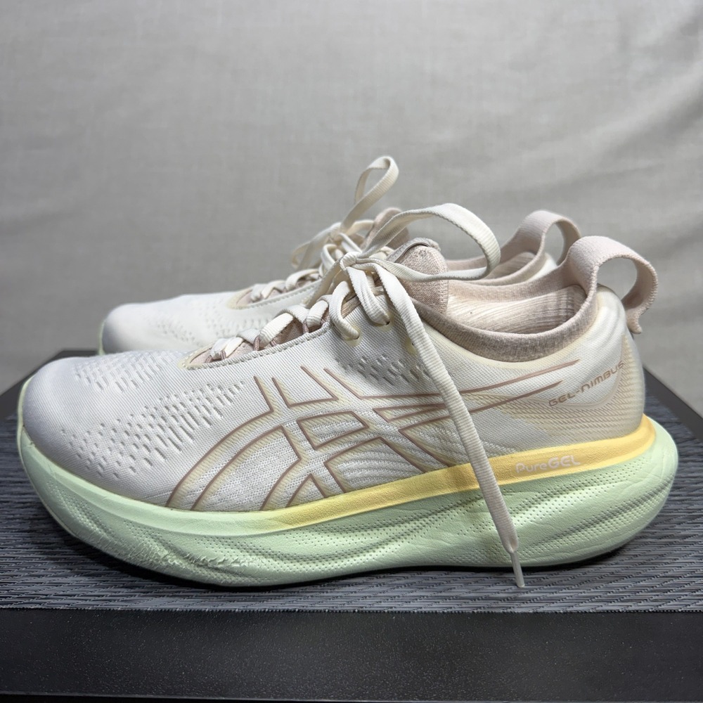 ASICS Gel-Nimbus 25 Shoes - Womens 9.5 - Cream Green 1012B356 Running Workout